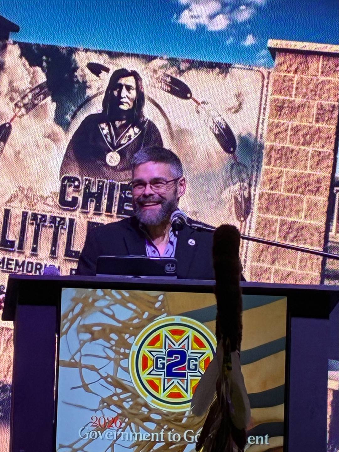 Chairman Jamie Azure at conference