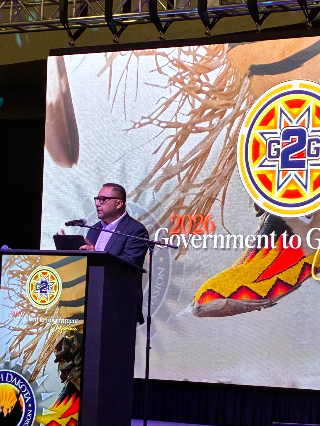 Chairman J. Garret Renville speaking at conference