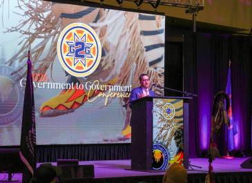 Billy Kirkland from U.S. Indian Affairs speaking