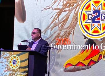 Chairman J. Garret Renville of Sisseton Whapeton Oyate speaking